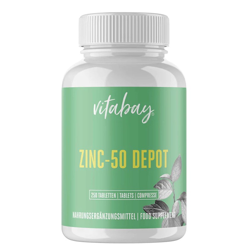 Имунитет - Цинк (глюконат) - Zinc-50 Depot, 12.5 mg х 250 таблетки