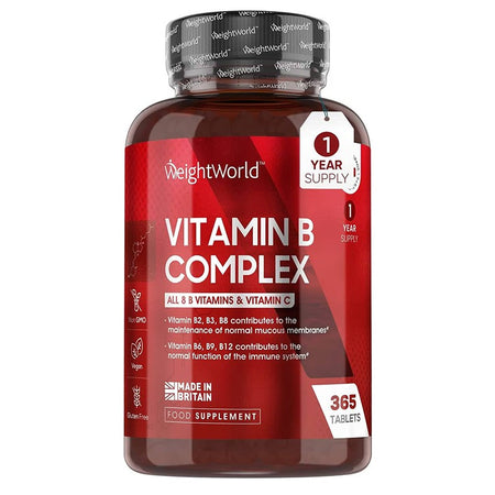 Имунитет и енергия - Витамин В-Комплекс + Витамин С, 365 таблетки - Vitamin B complex - BadiZdrav.BG