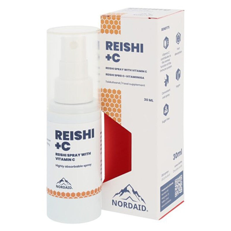 Имунитет - Рейши + Витамин C, спрей за уста х 30 ml / 200 впръсквания Nordaid - BadiZdrav.BG