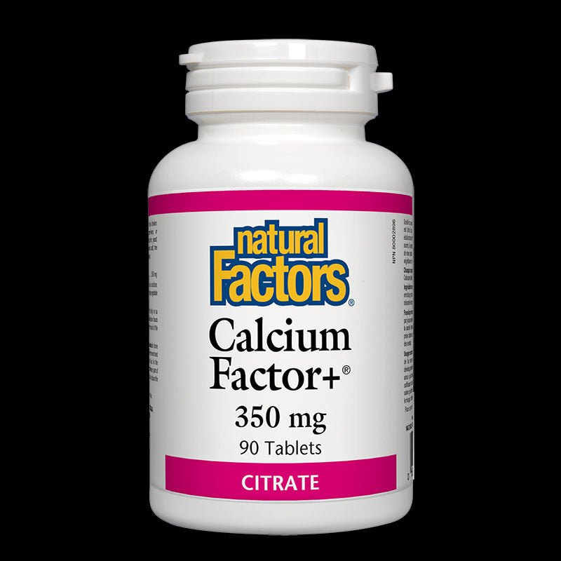 Calcium Factor+®/ Калций фактор+® (цитрат) 350 mg х 90 таблетки Natural Factors - BadiZdrav.BG