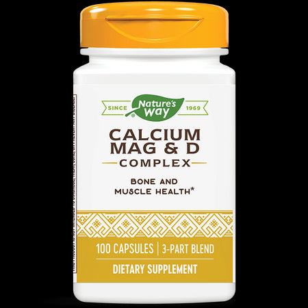 Calcium Magnesium & D/ Калций с Магнезий и Витамин D х 100 капсули Nature’s Way - BadiZdrav.BG