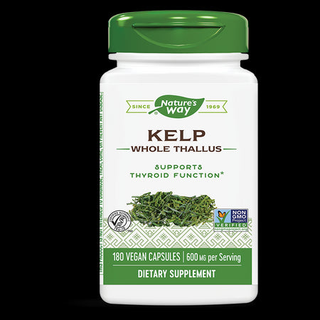 Kelp Whole Thallus/ Келп / Кафяви водорасли 600 mg x 180 капсули Nature’s Way - BadiZdrav.BG