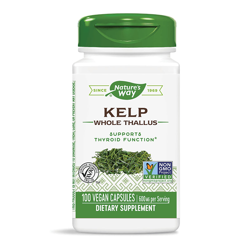 Kelp Whole Thallus/ Келп / Kафяви водорасли 600 mg x 100 капсули Nature’s Way - BadiZdrav.BG