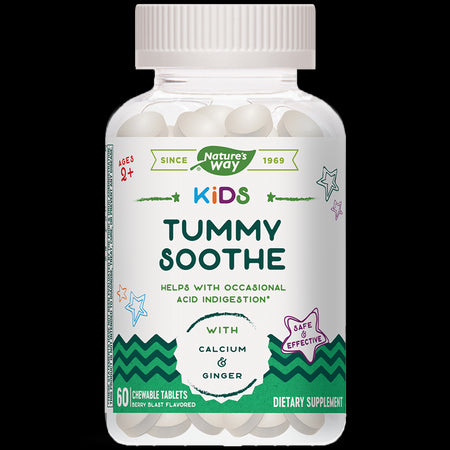 Kids Tummy Soothe /С джинджифил и калций/, 60 дъвчащи таблетки Nature’s Way - BadiZdrav.BG