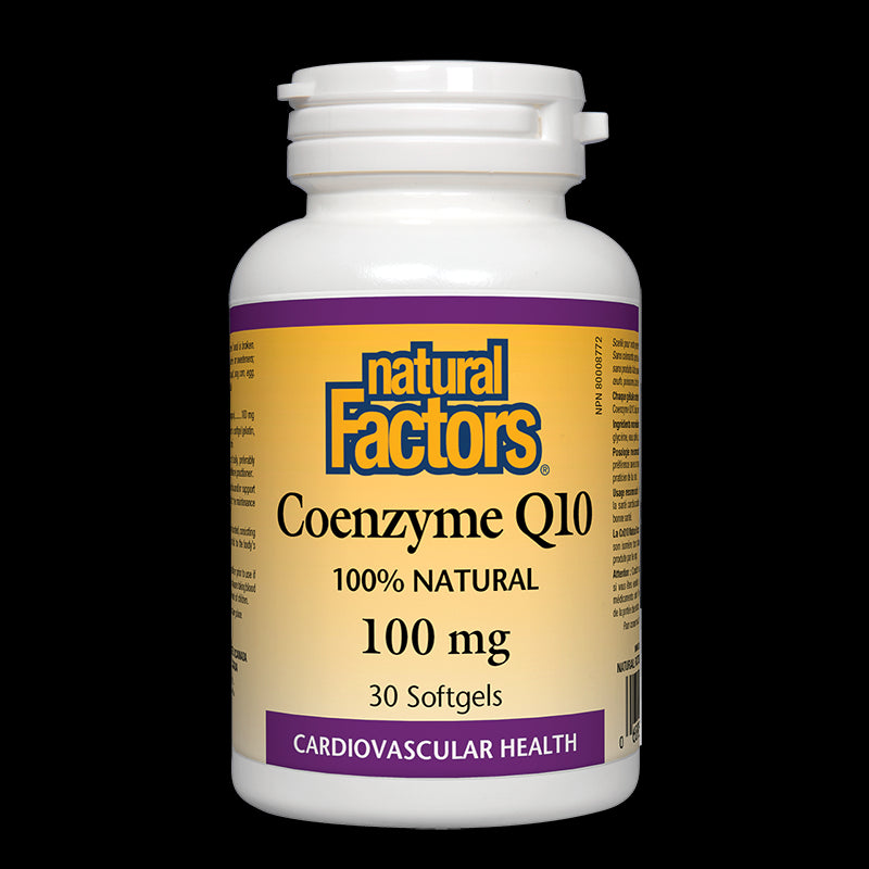 Coenzyme Q10 - Коензим Q10 100 mg, 30 софтгел капсули Natural Factors - BadiZdrav.BG