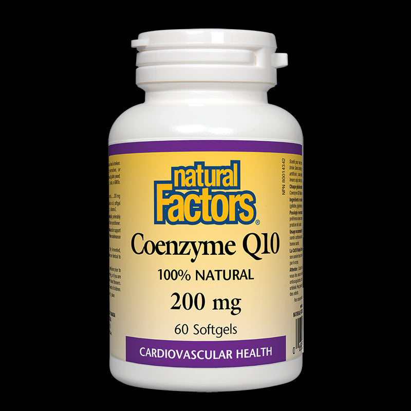 Coenzyme Q10/ Коензим Q10 200 mg х 60 софтгел капсули Natural Factors - BadiZdrav.BG