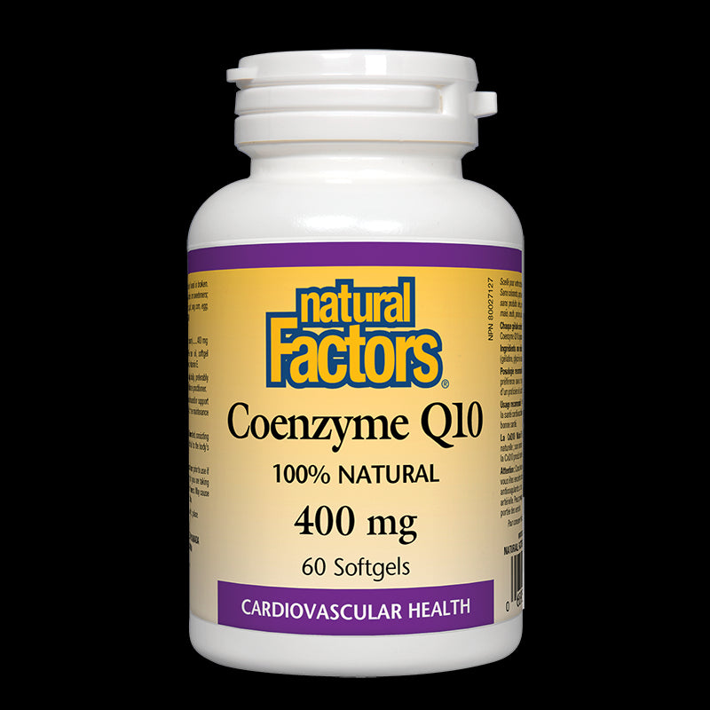 Coenzyme Q10 / Коензим Q10 400 mg х 60 софтгел капсули Natural Factors - BadiZdrav.BG