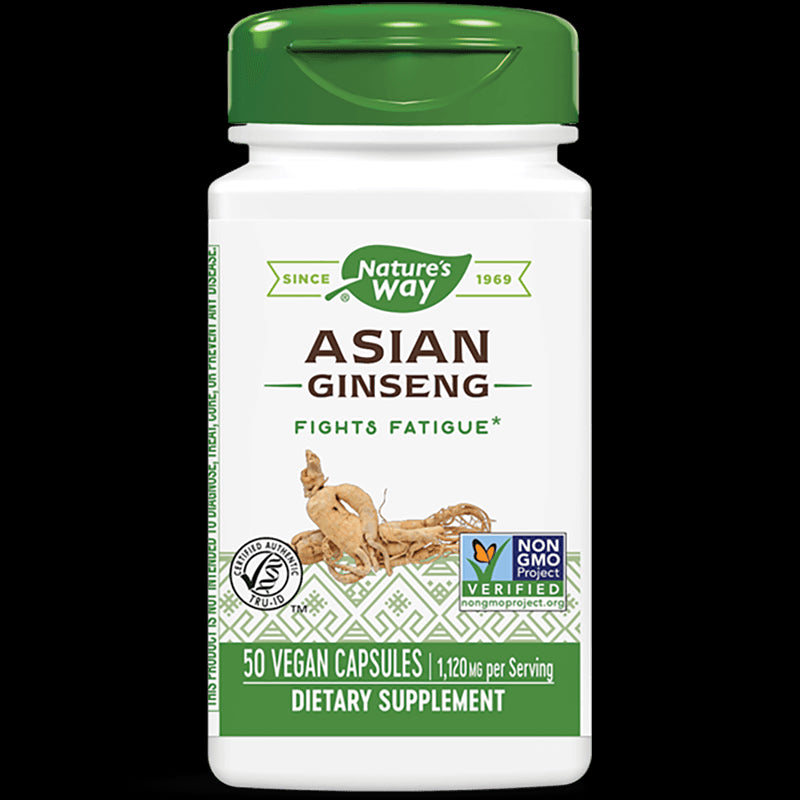 Asian Ginseng/ Женшен азиатски 560 mg х 50 капсули Nature’s Way - BadiZdrav.BG