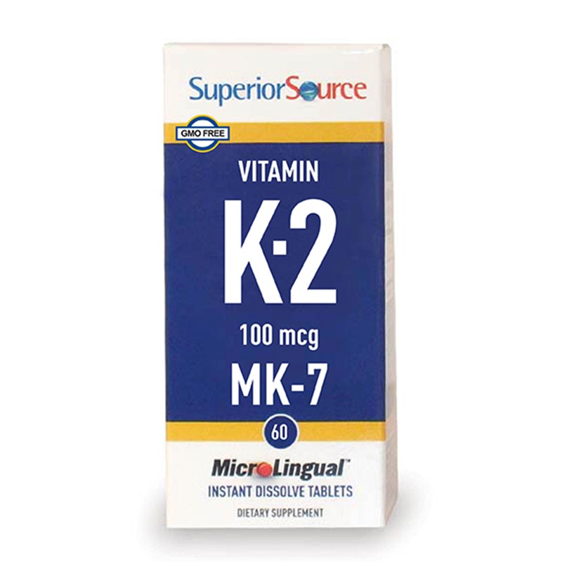 Кости и сърдечно-съдова система - Витамин К2 (MK-7), 100 µg x 60 сублингвални таблетки - BadiZdrav.BG