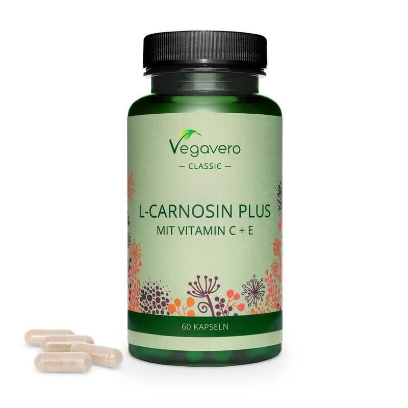 L-Carnosin plus mit Vitamin C+E/ Л-Карнозин Плюс Витамин С+Е 60 капсули, 100% Vegan Vegavero