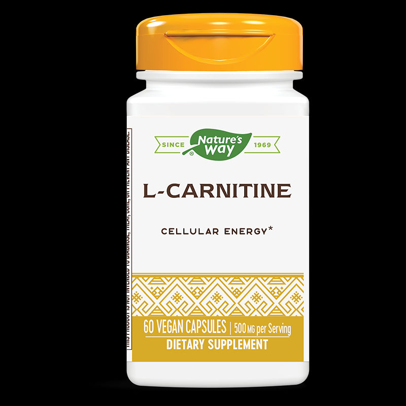 L-Carnitine/ Л-Карнитин 500 mg х 60 капсули Nature’s Way - BadiZdrav.BG