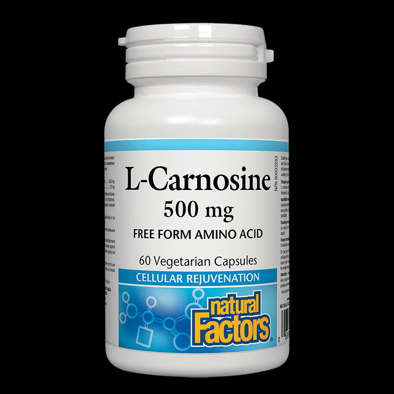 L-Carnosine/ Л-Карнозин 500 mg х 60 капсули Natural Factors - BadiZdrav.BG