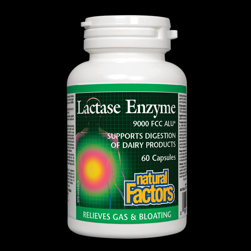 Lactase Enzyme / Лактаза ензим 250 mg х 60 капсули Natural Factors - BadiZdrav.BG