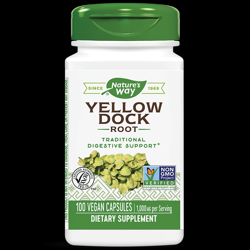 Yellow Dock Root - Къдрав лапад (корен) 500 mg, 100 капсули Nature’s Way - BadiZdrav.BG