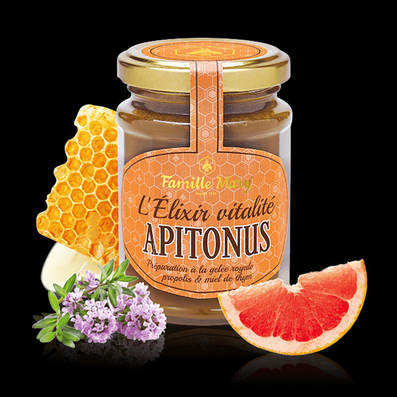 L’Élixir vitalité Apitonus / Апитонус витален еликсир с пчелно млечице, прополис и пчелен мед от мащерка, 230 g Famille Mary - BadiZdrav.BG