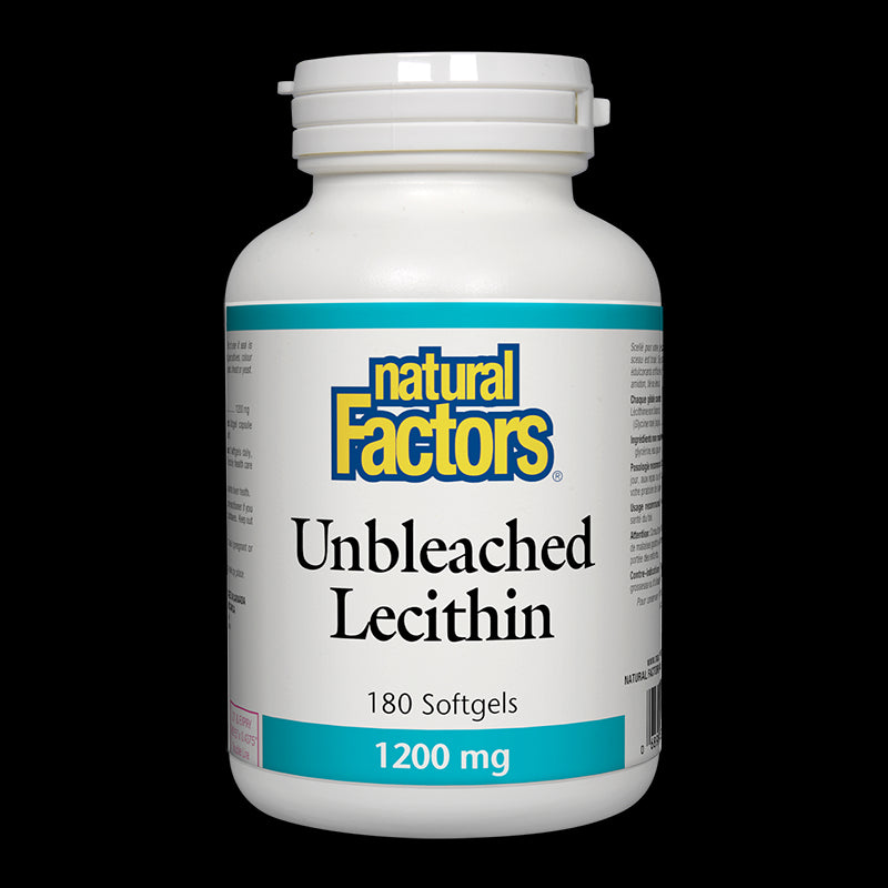 Lecithin Unbleached/ Лецитин (неизбелен) 1200 mg х 180 софтгел капсули Natural Factors - BadiZdrav.BG