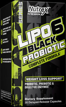Lipo 6 Black Probiotic | Complete Formula with Prebiotic + Digestive Enzymes - BadiZdrav.BG
