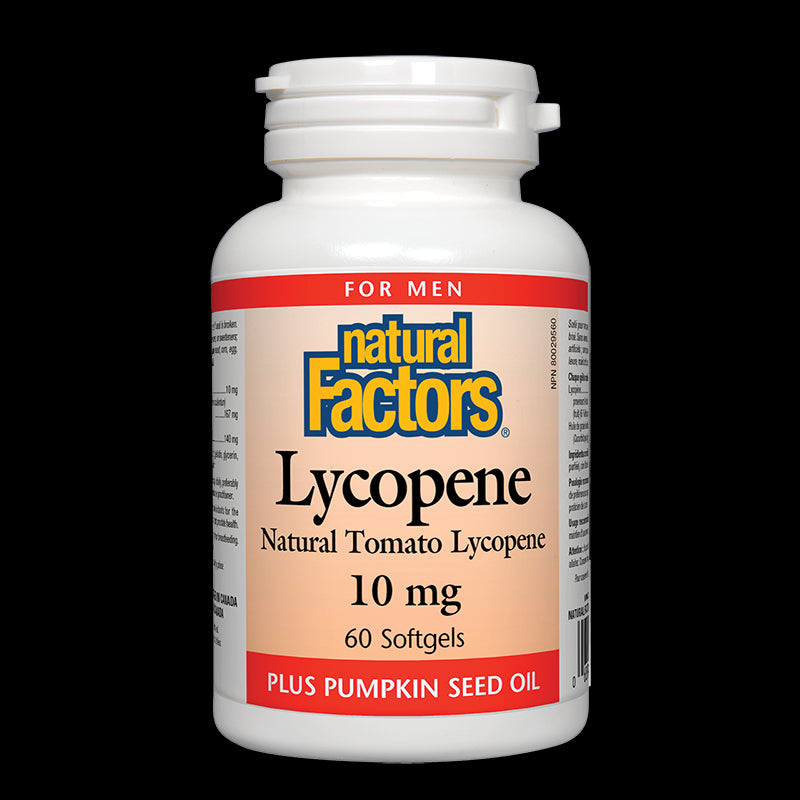 Lycopene - Ликопен и тиквено семе (масло) – формула за мъжко здраве, 60 софтгел капсули Natural Factors - BadiZdrav.BG