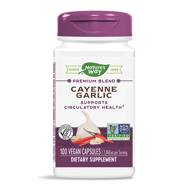 Cayenne Garlic/ Лют червен пипер с Чесън х 100 капсули Nature’s Way - BadiZdrav.BG