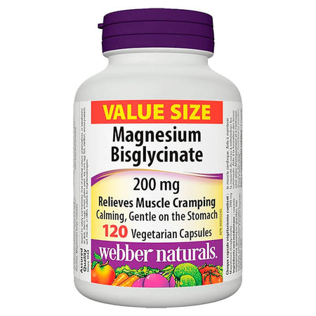 Magnesium Bisglycinate / Магнезий (бисглицинат), 200 mg, 120 капсули - BadiZdrav.BG