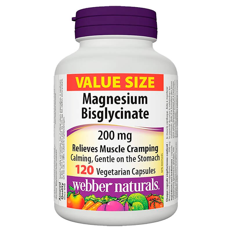 Magnesium Bisglycinate / Магнезий (бисглицинат), 200 mg, 120 капсули - BadiZdrav.BG