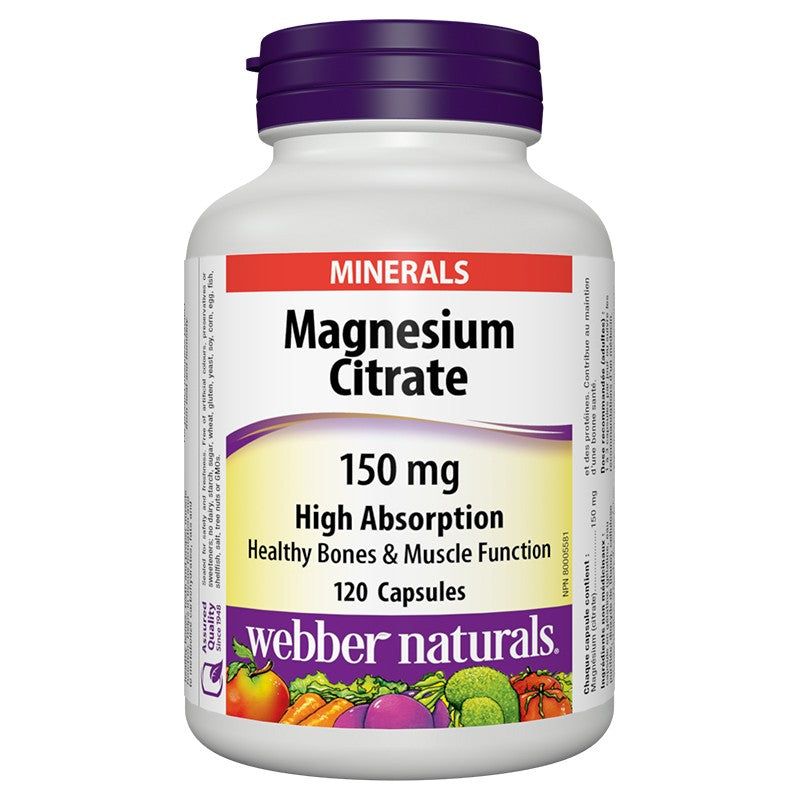Magnesium Citrate High Absorption - Магнезий цитрат с висока абсорбация 150 mg, 120 капсули - BadiZdrav.BG