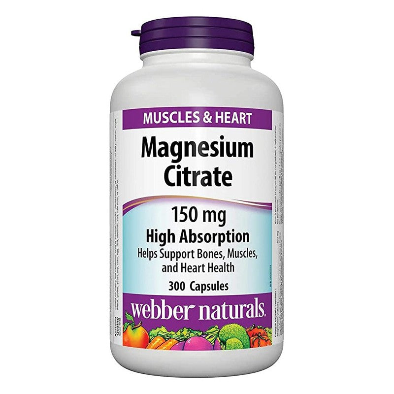 Magnesium Citrate High Absorption - Магнезий цитрат с висока абсорбация 150 mg, 300 капсули - BadiZdrav.BG