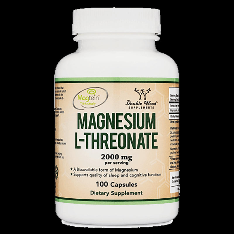 Magnesium L-threonate/ Магнезий Л-треонат, 100 капсули Double Wood - BadiZdrav.BG