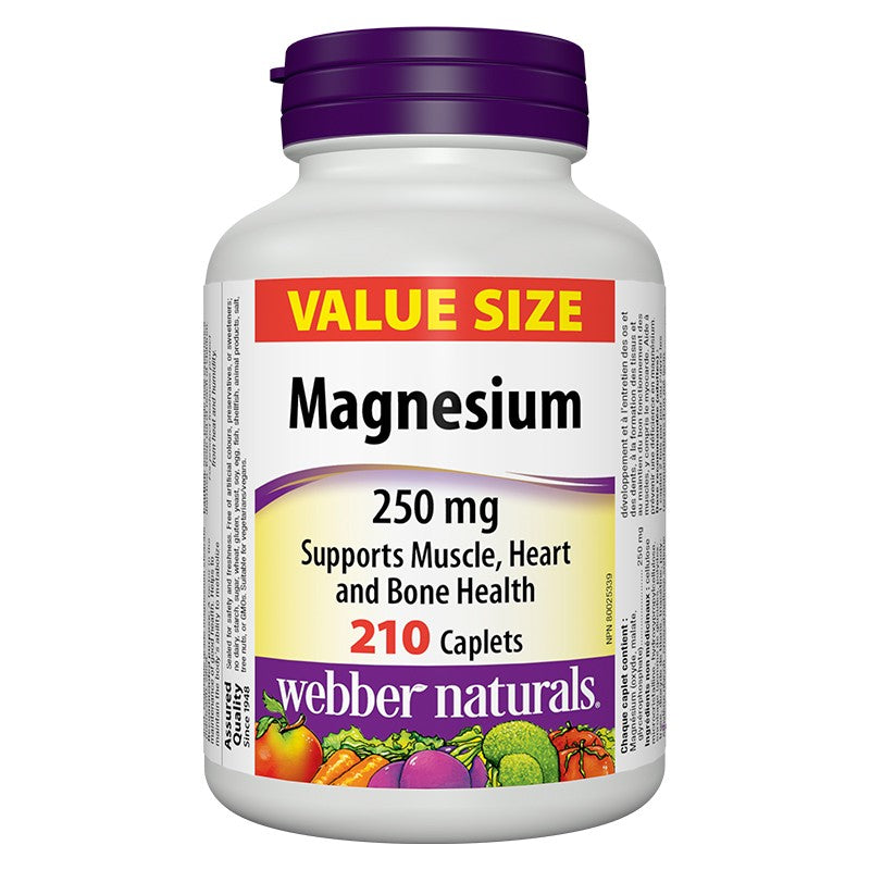 Magnesium - Магнезий (оксид, малат, глицерофосфат) 250 mg, 210 каплети - BadiZdrav.BG