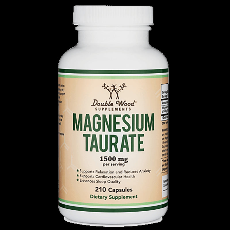 Magnesium taurate/ Магнезий таурат, 210 капсули Double Wood - BadiZdrav.BG