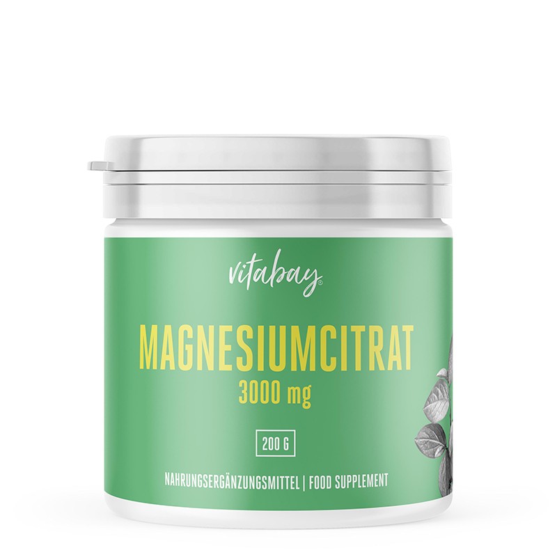 Magnesiumcitrat - Магнезиев цитрат на прах, 100% веган, 200 g Vitabay - BadiZdrav.BG