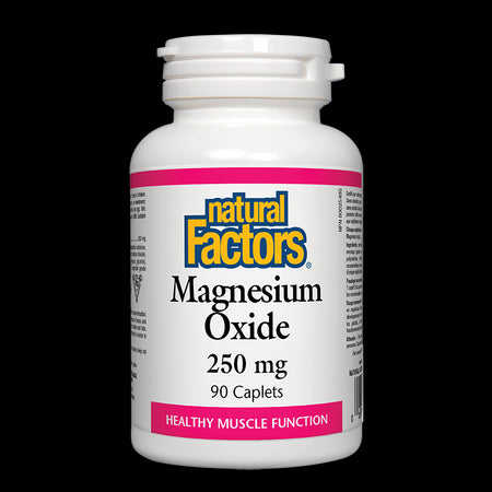 Magnesium Oxide/ Магнезий (оксид) 250 mg х 90 каплети Natural Factors - BadiZdrav.BG