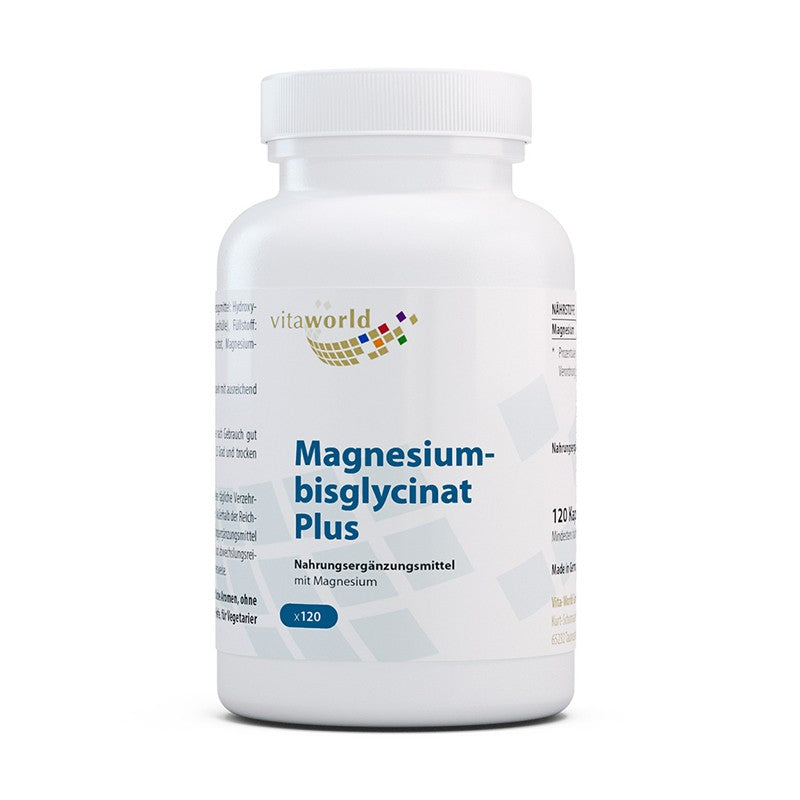 Магнезий бисглицинат Плюс - мускулна и сърдечна функция, 120 капсули