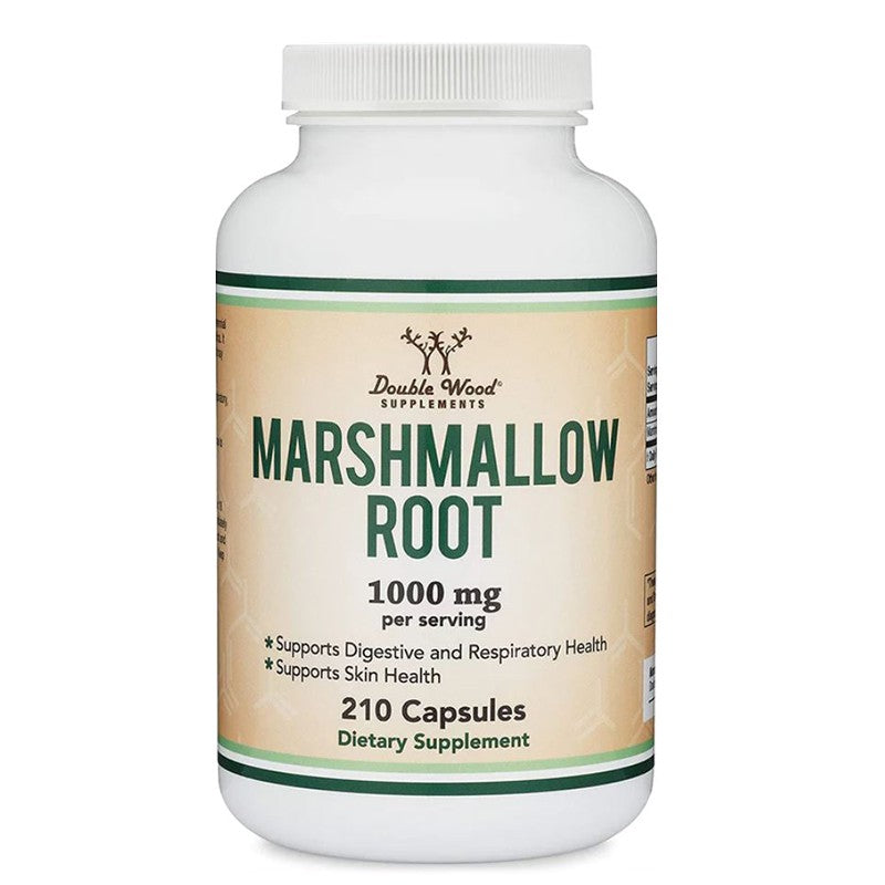 Marshmallow root - Бяла ружа (корен), 210 капсули Double Wood - BadiZdrav.BG