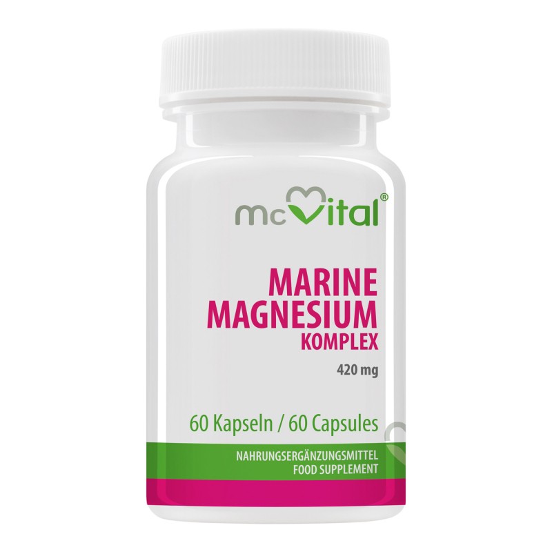 McVital® Marine Magnesium Komplex - Морски магнезиев комплекс 420 mg, 60 капсули Vitabay