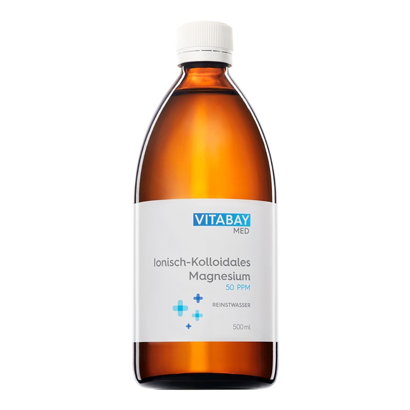 MED Kolloidales Magnesium - Колоиден магнезий 50 PPM - високо концентриран (ниво на чистота 99,99%), 500 ml Vitabay - BadiZdrav.BG