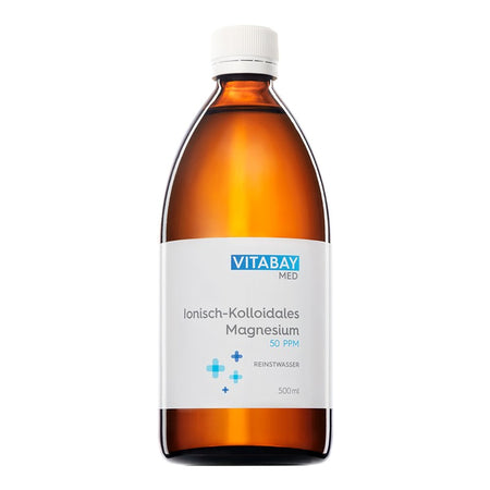 MED Kolloidales Magnesium - Колоиден магнезий 50 PPM - високо концентриран (ниво на чистота 99,99%), 500 ml Vitabay - BadiZdrav.BG