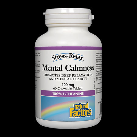 Mental Calmness/ Л-Теанин 100 mg х 60 дъвчащи таблетки Natural Factors - BadiZdrav.BG