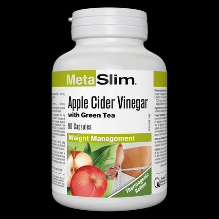 Metaslim® Apple Cider Vinegar - Ябълков оцет + Зелен чай, 90 капсули - BadiZdrav.BG