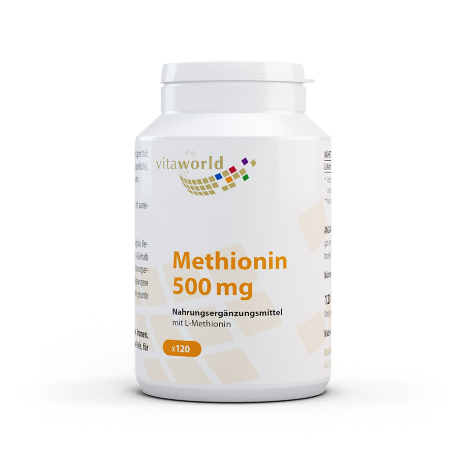 Methionin / Метионин 500 mg, 120 капсули Vita-World - BadiZdrav.BG