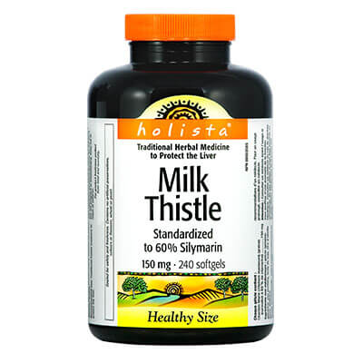 Milk Thistle / Бял трън Holista®150 mg, 240 софтгел капсули Natural Factors - BadiZdrav.BG