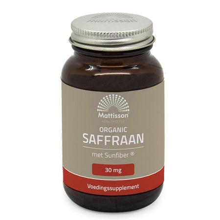 Мозъчна функция - Шафран Organic - Sunfiber, 30 mg x 60 капсули Mattisson Healthstyle - BadiZdrav.BG