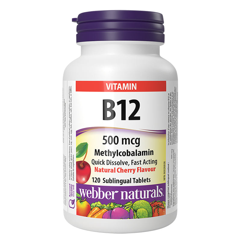 Мозъчна и нервна система - Витамин В12, 500 µg х 120 сублингвални таблетки - BadiZdrav.BG