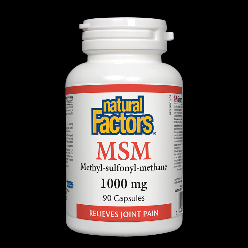 MSM/ МСМ - Метил-Сулфонил-Метан 1000 mg х 90 капсули Natural Factors - BadiZdrav.BG