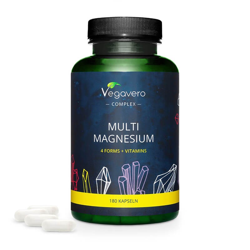 Multi Magnesium - Мулти магнезий с витамини В2 и В6, 180 капсули Vegavero - BadiZdrav.BG