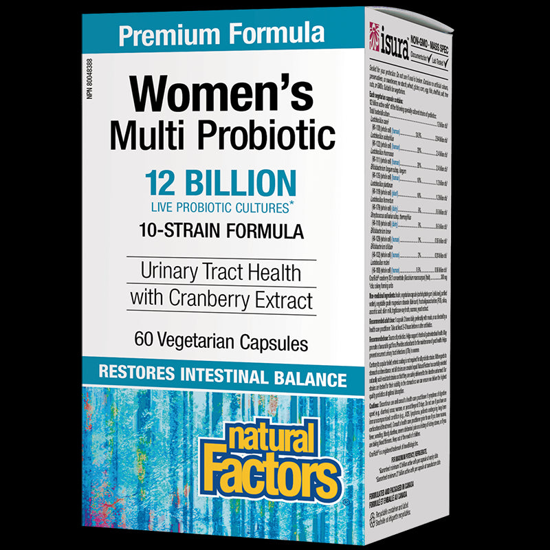 Мултипробиотик за жени - Women`s Multi Probiotic -12 млрд. активни пробиотици, 60 капсули Natural Factors - BadiZdrav.BG