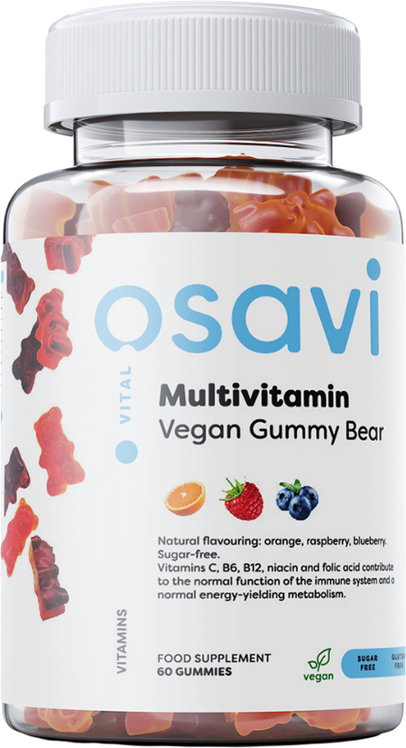 Multivitamin Vegan Gummy Bear | Orange, Raspberry, Blueberry - BadiZdrav.BG