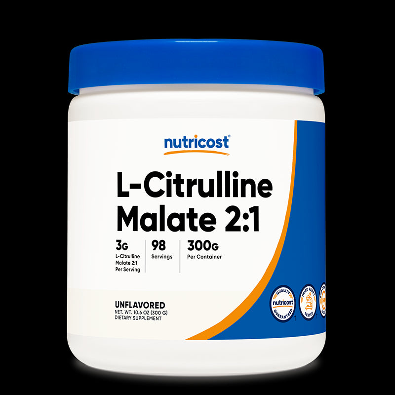 Мускулна маса - Л-Цитрулин (малат)  L-Citrulline, 300 g Nutricost - BadiZdrav.BG