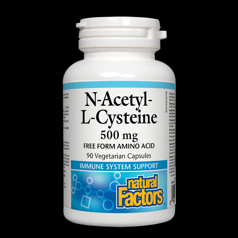 N-Acetyl-L-Cysteine/ Н-Ацетил-Л-Цистеин 500 mg х 90 капсули Natural Factors - BadiZdrav.BG