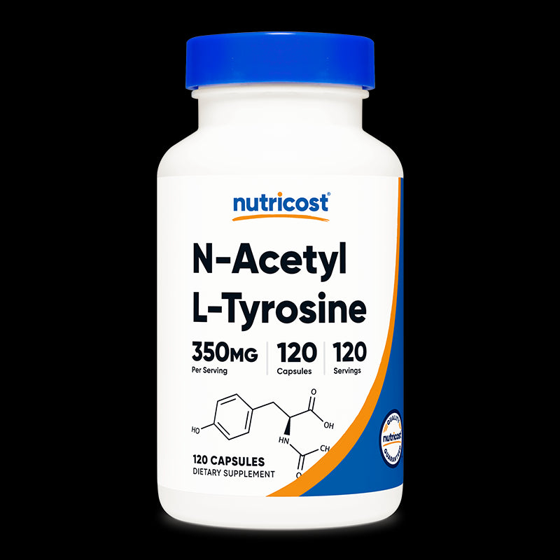 Нервна и мозъчна дейност - Н-Ацетил Л-Тирозин (N-Acetyl L- Tyrosine), 120 капсули Nutricost - BadiZdrav.BG